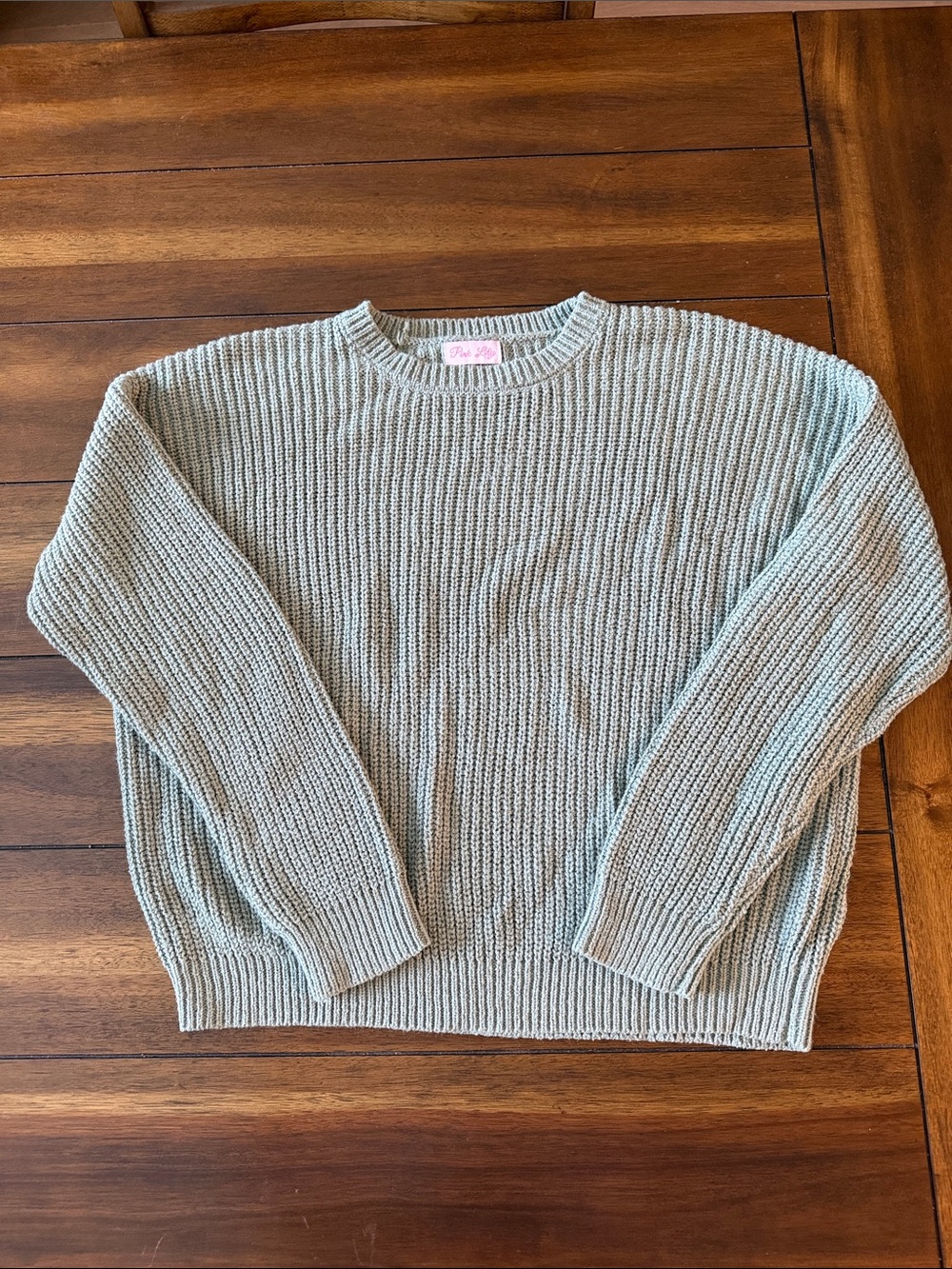 Pink Lily Men's Crewneck Sweater - Sage Green